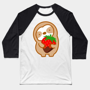 Cute Strawberry Fondue Sloth Baseball T-Shirt